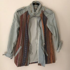 Forever 21 embroidered denim jacket